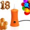 Electric Air Balloon Pump, Portable Long Animal Balloon Pump Electric Blower Machine Blue/Orange/Pink 110-120V 30W Balloon Electric Pump Inflator for Party/Wedding/Birthday Decorations